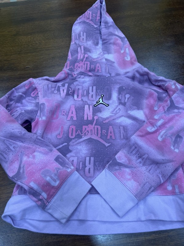 Girls Air Jordan Purple Medium Hoodie 10-12