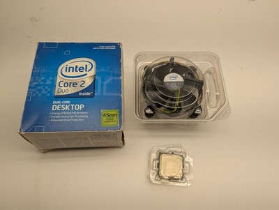 Intel Core 2 Duo E8400 w/ Intel Cooler Fan CPU  3.00GHz w/ 2 FANS