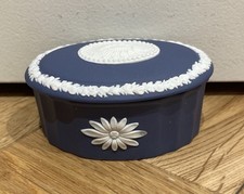 Wedgewood Jasperware Portland Blue Trinket Box
