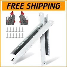 Heavy-Duty 12-Inch Alloy Steel Soft Close Under-Mount Drawer Slides (6 Pairs)