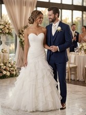 David's Bridal Ivory Wedding Dress Size 8