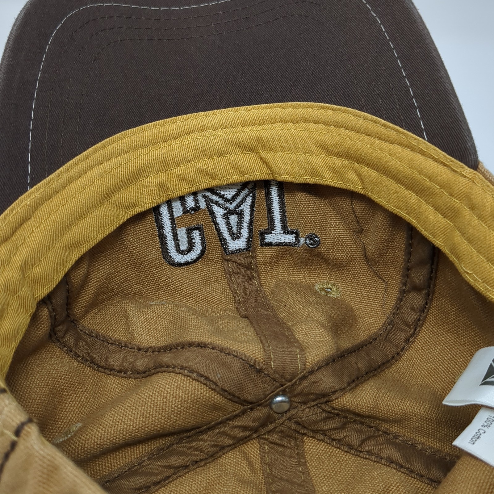 CAT Servuce Training Slideback Baseball Cap Brown… - image 8