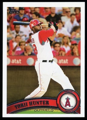Torii Hunter 2011 Topps #255 Diamond Sparkle Variation SP SSP Twins Angels