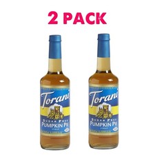 2 Pack TORANI Sugar-Free PUMPKIN PIE Coffee Syrup, 750ml Each Bottle