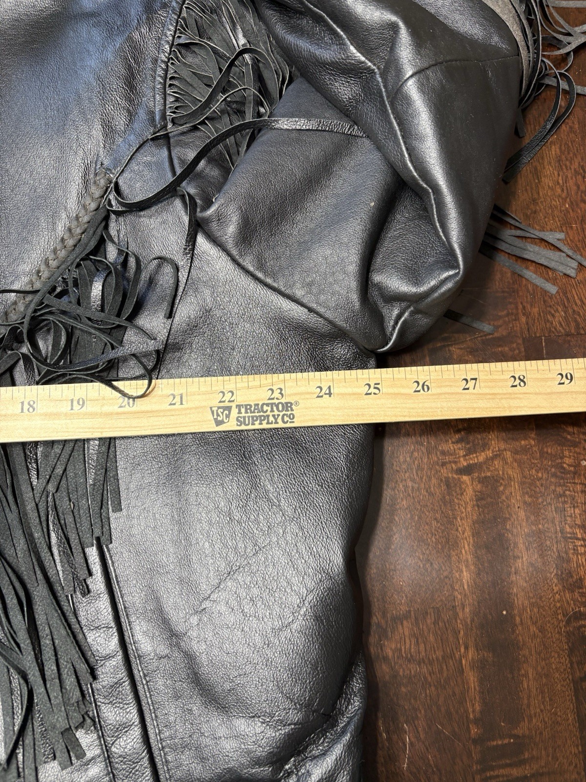 USA Bikers Dream Apparel size XXXL Women Black Leather Fringe Biker Jacket