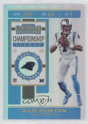 2019 Panini Contenders Season Championship Ticket 32/99 Cam Newton #75 0bt4