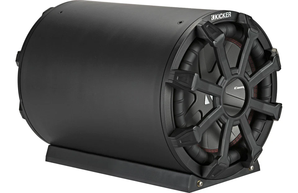 Kicker 46CWTB102 10" CompR 2-Ohm Loaded Tube Subwoofer Enclosure, 400W RMS - Image 3 of 4
