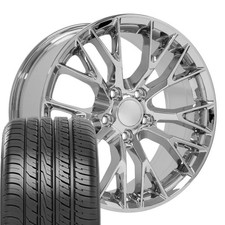 5734 Chrome 18 Inch Rims Tires Fit Camaro C4 Corvette - C7 Z06 Rim