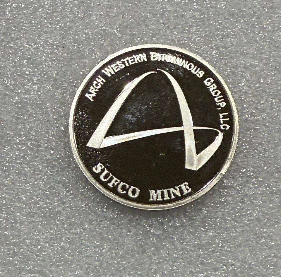 罕见 2005 Arch Western Sufco 矿 1 盎司 999 银圆石安全 — 第 2/2 张图片