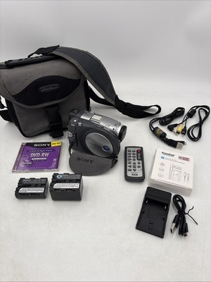Sony DCR-DVD301 Handycam Camcorder Large Clean Bundle - Tested and Working