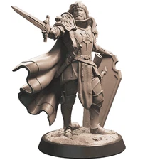 Suncrest King Paladin 32mm Resin Miniature 3D Printed D&D Tabletop RPG