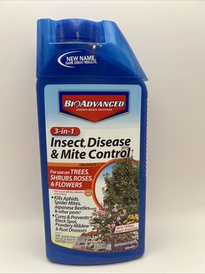 BioAdvanced 92564-63 Disease and Mite Control, Liquid, Spray Application, 32 oz