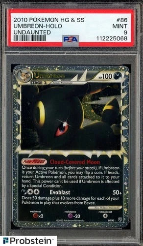 2010 Pokemon HG & SS Undaunted #86 Umbreon Holo PSA 9 MINT