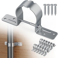 12 PCS Fence Post Brackets, Steel to Wood Fence Bracket, Fence Brackets