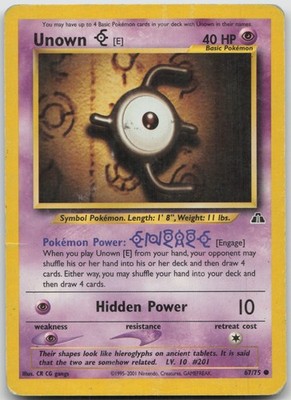 Unown [E] Common Unlimited Neo Discovery 67/75 LP CR CG gangs