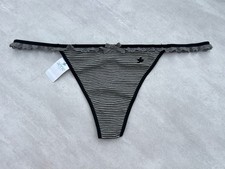 Vintage Aerie Striped Rare V-String Thong Low Rise Cotton Stretch Y2K L Nwt