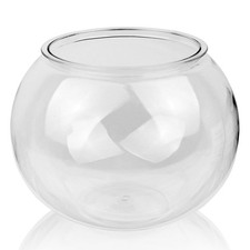 3 Gallon Large Plastic Fish Bowl 11.5 Liter Round Aquarium Fish Tank Clear