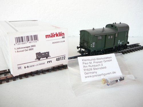Märklin HO 48172 Insider Club coche del año 2022, nuevo en embalaje original, con figura Preiser | Condition: Neu