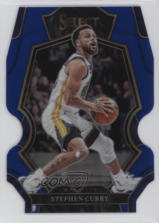 2022 Panini Select Premier Level Blue Prizm Die-Cut /249 Stephen Curry #127 16rf