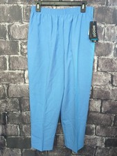 Briggs Size 14P Blue Elastic Waist Comfort Pull-On Straight Leg Pants NWT QQ32 