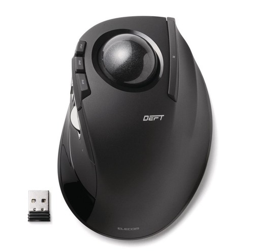 ELECOM Mouse Wireless Receiver Included Trackball Index Finger 8 Buttons Japan