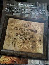 cross stitch pattern Stoney Creek Collection. Give Thanks . Leaflet 375