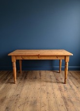 Vintage Rustic Pine Table, 4-6 Seater. Refinished Top. Kitchen, Dining