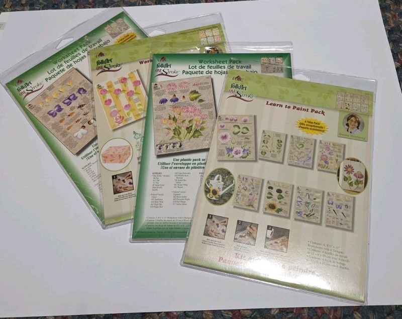 Folk Art One Stroke Reusable Teaching Guides LOT