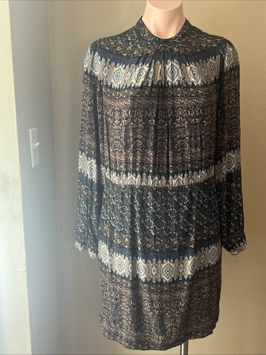 Vanessa Bruno Dress Size 34 Medium Santana Black Multicolored Printed Silk $380 - Picture 3 of 11