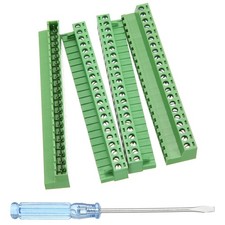 2 Set 22Pin 5.08mm Pitch Pluggable PCB Screw Terminal Block, 300V 10A, Green