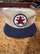 VINTAGE TEXACO PATCH LOGO Gas Station SNAPBACK SWINGSTER CAP HAT USA MADE
