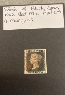 SG2 1d Black Stamp Nice Red MX Plate Plate 7 4 Margins (1088)