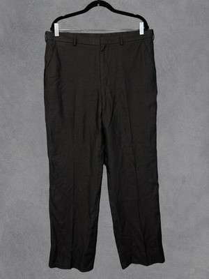 Paul Smith Hose Herren W36 L32 Schwarz 100% Leinen Smart Büro Arbeit Relaxed PS