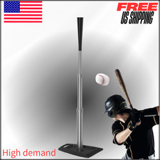 Batting Tee for Baseball, Hitting, Adjustable Softball Tee W Rubber Top, 24-45"