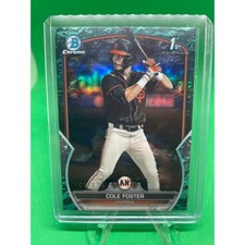 2023 Bowman Chrome Draft Cole Foster Bowman 1st Aqua Lunar Crater 108/125 GIANTS