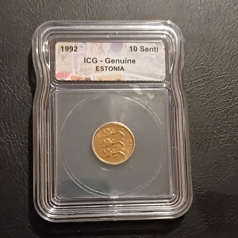 Estonia 10 Senti 1992 Coin ICG Genuine Slabbed Certified #949274011110