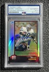 🔥BARRY SANDERS 1998 BOWMAN CHROME ON CARD AUTOGRAPH REFRACTOR!🔥PSA/DNA! LIONS!