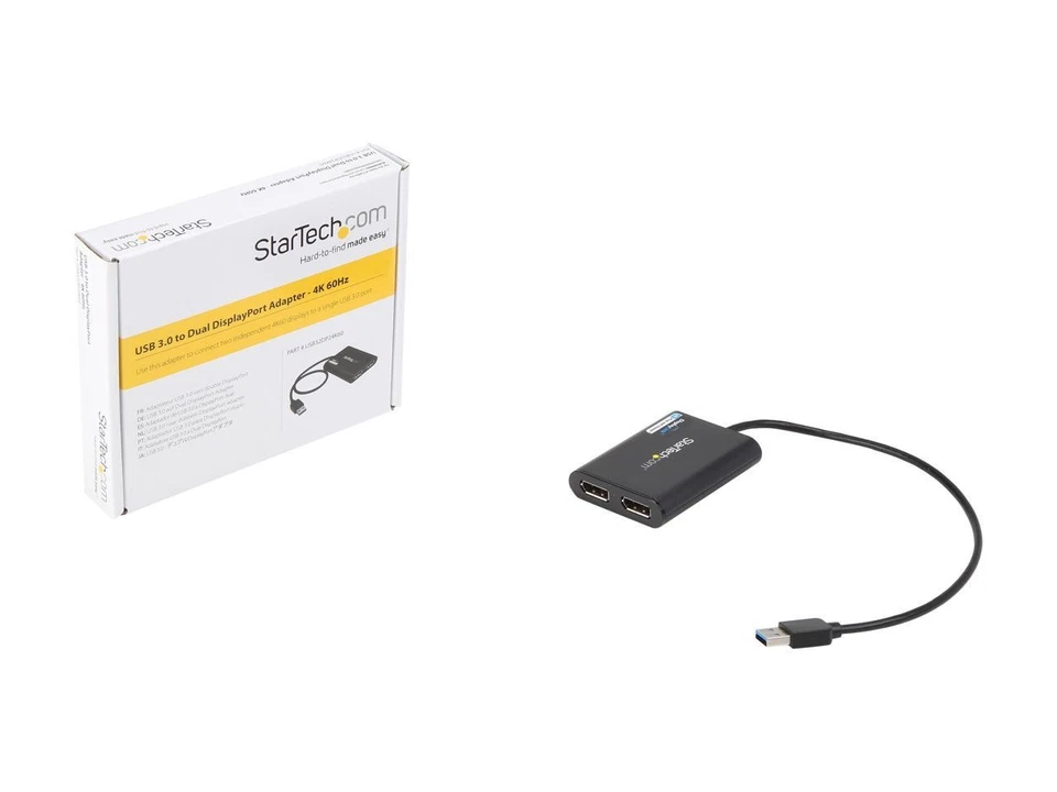 StarTech.com USB32DP24K60 USB to Dual DisplayPort Adapter - 4K 60Hz - USB 3.0 - Image 4 of 4