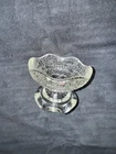 Vintage Anchor Hocking Candle Holder Pebble Clear Glass Candle Holder 4"x3"