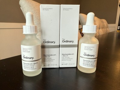 Lot of 2: The Ordinary Niacinamide 10% + Zinc 1% Serum - 1oz