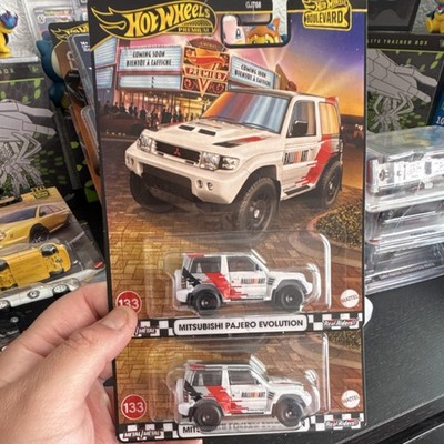 x2 Hot Wheels Boulevard Mitsubishi Pajero Evolution 1:64 Real Riders Diecast Car