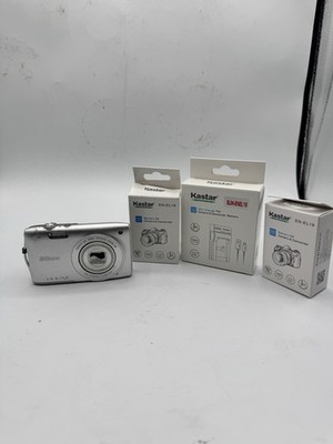 NIKON COOLPIX S3300 Silver 16.02MP Compact Digital Camera 6x Zoom Tested