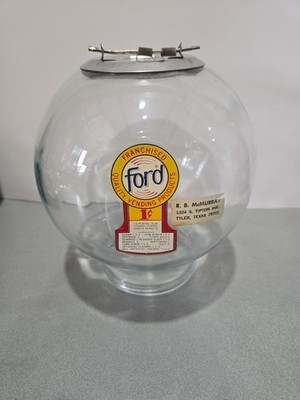 VINTAGE FORD PENNY One Cent 1 Cent GLASS GLOBE 