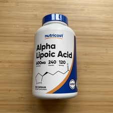 Image of Nutricost Alpha Lipoic Acid 600mg Per Serving, 240 Capsules - Gluten Free