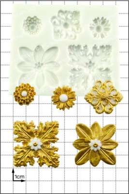 Silikonform dekorative Bosse | Lebensmittelgebrauch FPC Sugarcraft KOSTENLOSER UK-Versand!