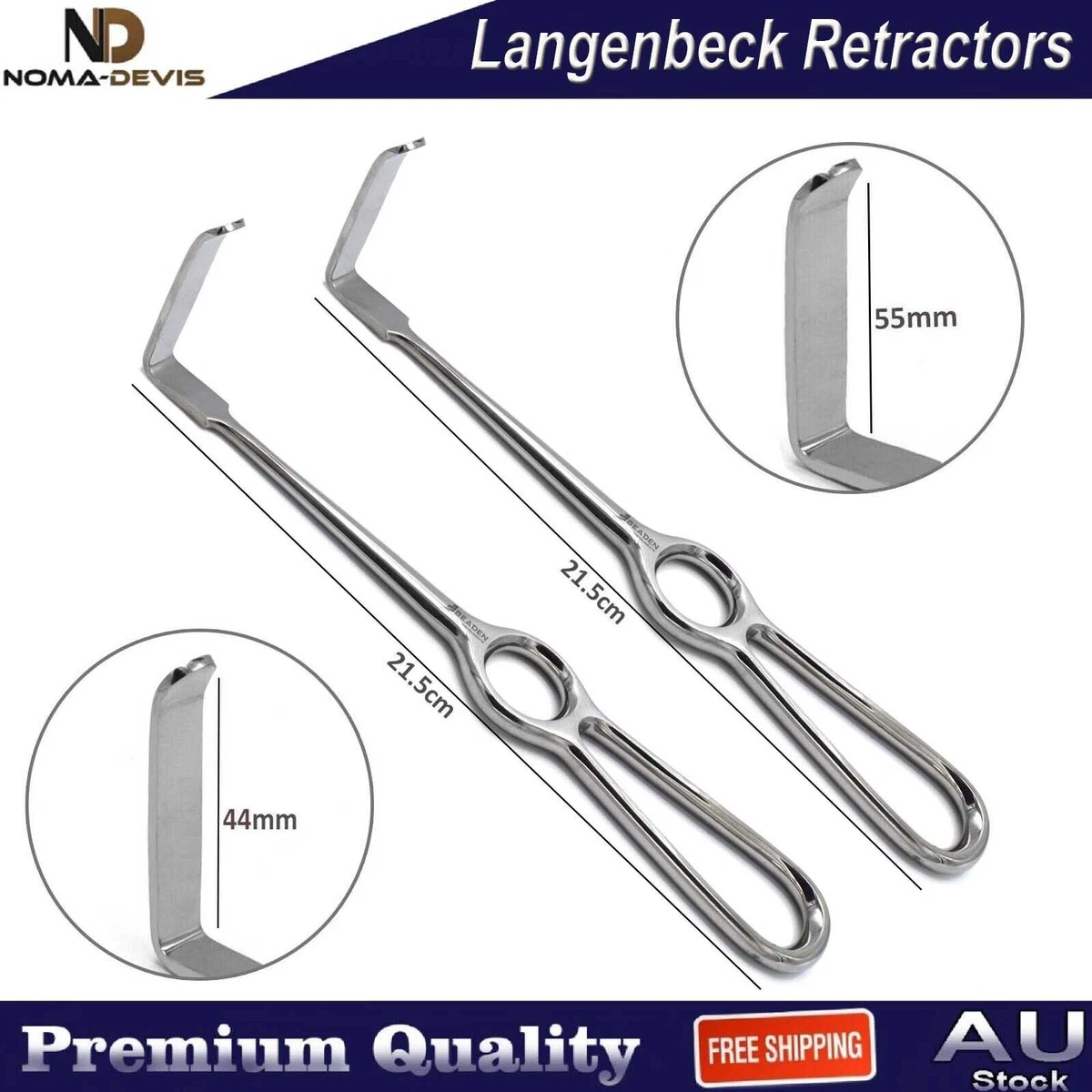 Rétracteur Chirurgical Langenbeck En Acier Inoxydable - Outil De Laboratoire Neuf - Marque Medentra