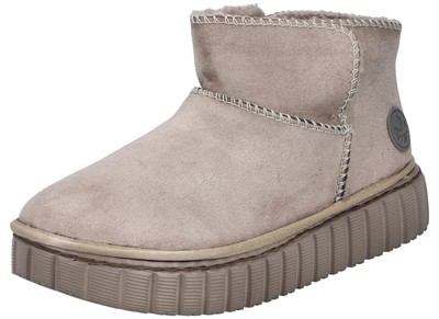 Rieker Damen Chelsea Boots In Grau – Schlupfstiefel Mit Reißverschluss, Warm Gefüttert, Bequeme Sohle