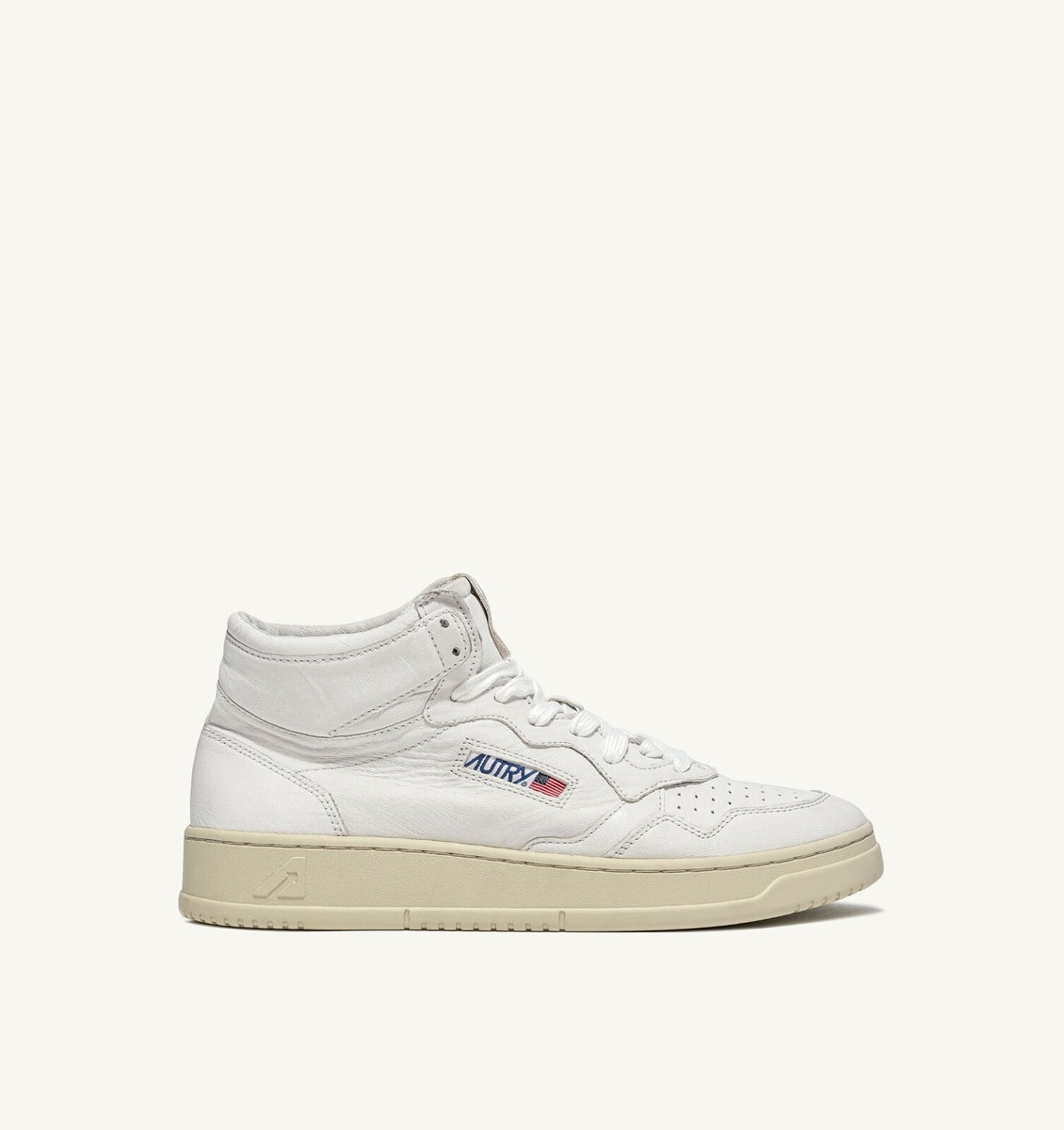 スニーカー AUTRY Woman Sneakers Leather HYLW UM04 Autry Hyperway Sneakers In White And Silver-tone Laminated