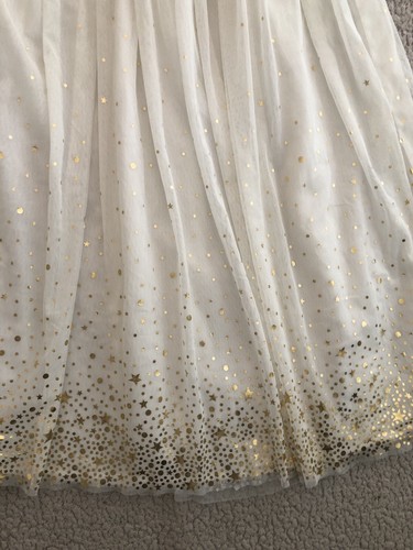 Cat and Jack Girls Size Skirt, White Tulle Gold Large 10/12 Elastic Waist. - Picture 8 of 10