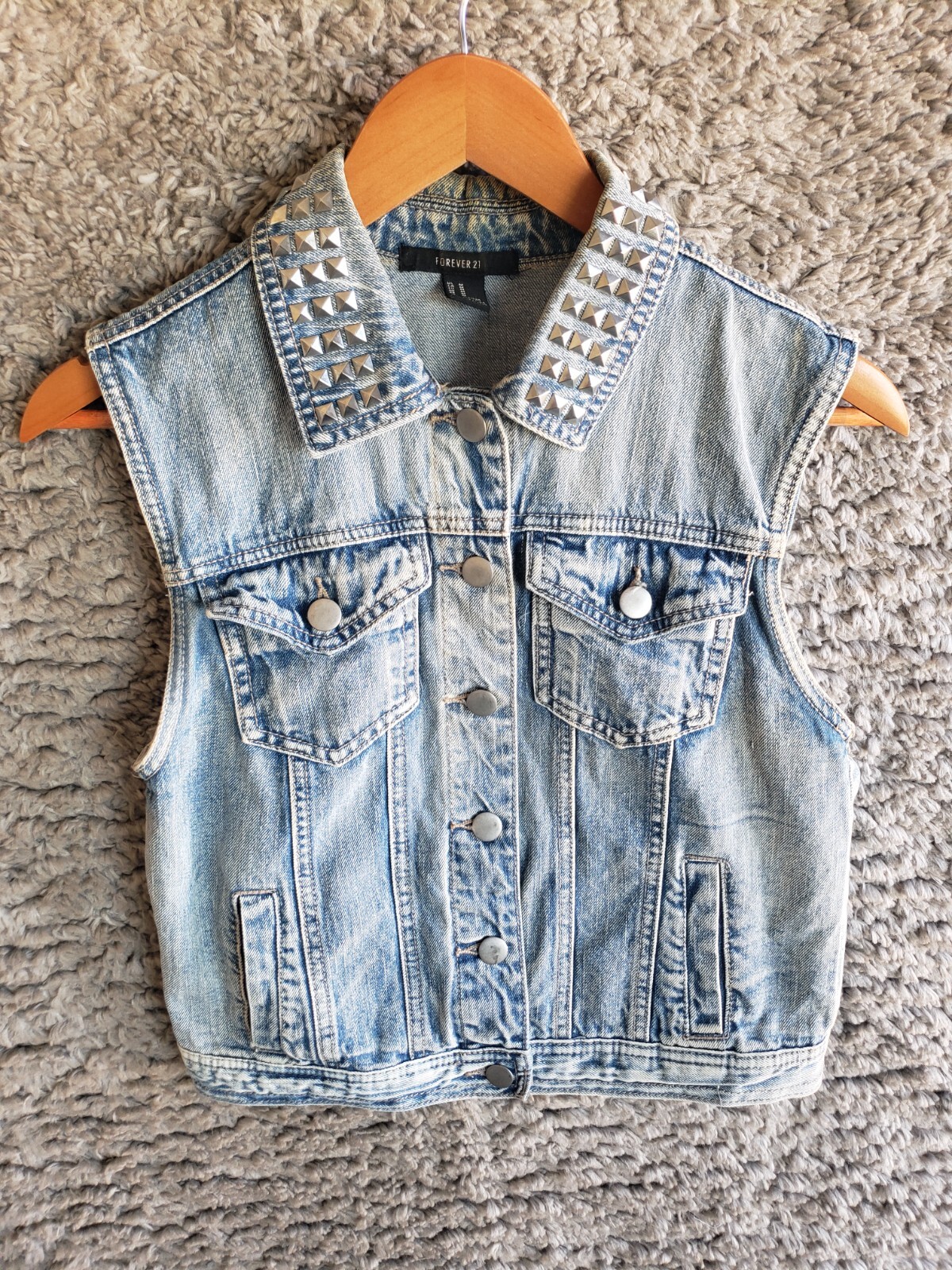 forever 21 denim vest